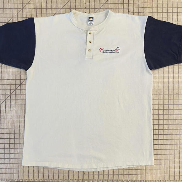 HP Other - Vintage Hewlett Packard Shirt Henley HP HEARTSTREAM PROJECT HOMERUN Y2K Internet